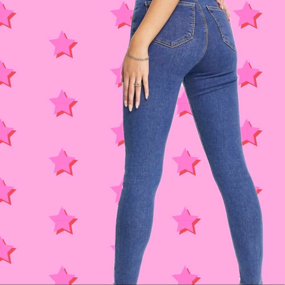 Top shop Women’s Blue High Waisted Joni Skinny Jeans size 25